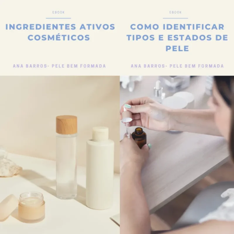 Ebooks Como Identificar Tipos e Estados de Pele & Ingredientes ativos